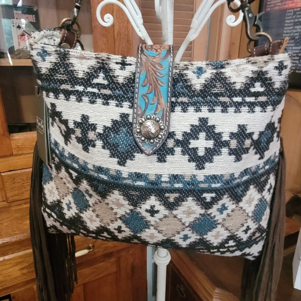 NWT Myra Leather/Rug Shoulder Bag - Picture 3 of 8
